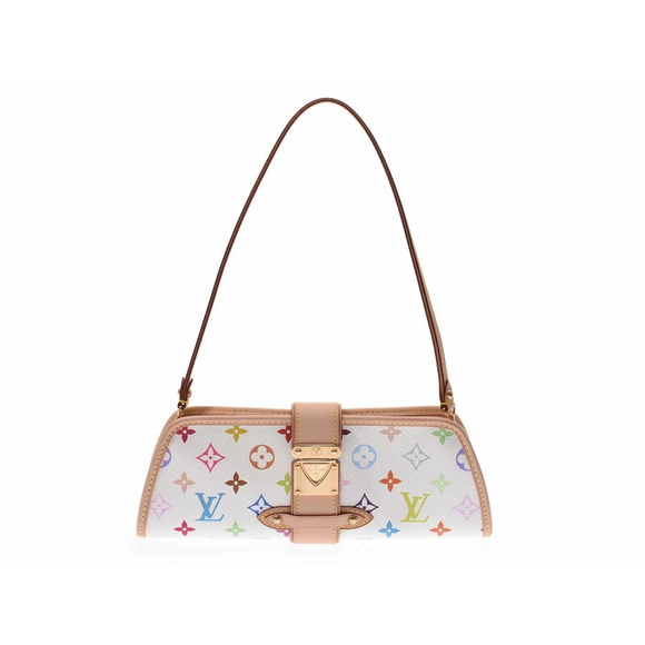 Louis Vuitton Handbags - Louis Vuitton Multicolor Shirley White Leather Handbag